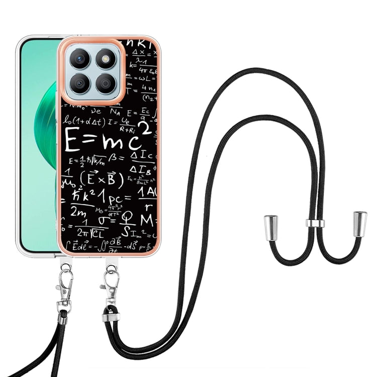 For Honor X8b Electroplating Dual-side IMD Phone Case with Lanyard