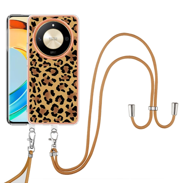 For Honor X9b Electroplating Dual-side IMD Phone Case with Lanyard