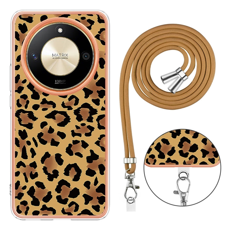 For Honor X9b Electroplating Dual-side IMD Phone Case with Lanyard