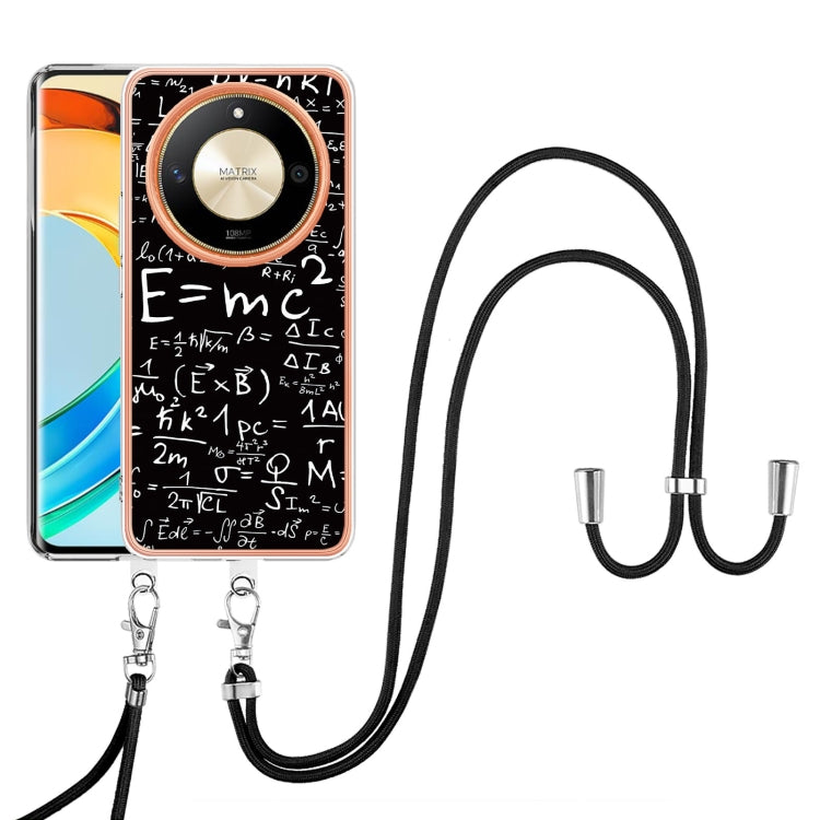 For Honor X9b Electroplating Dual-side IMD Phone Case with Lanyard
