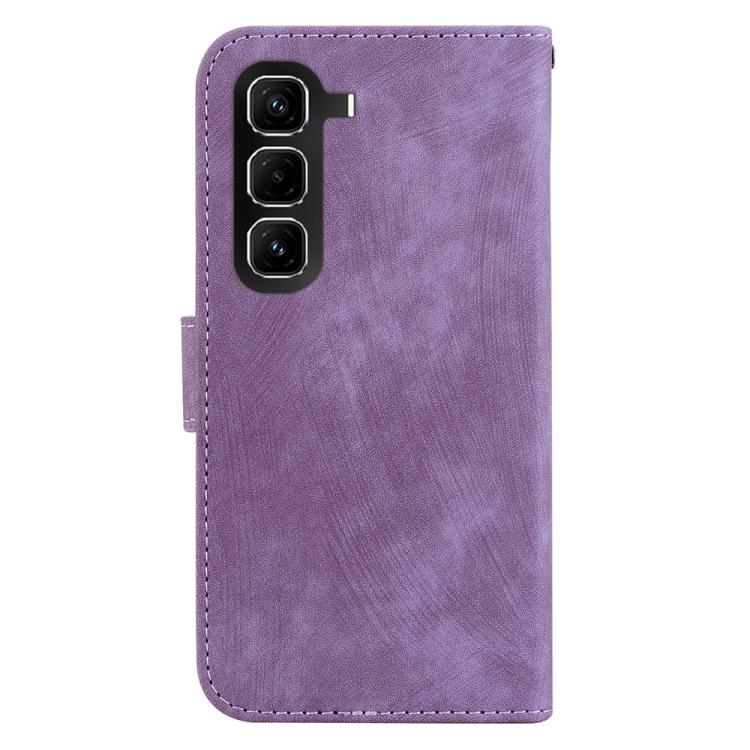 For Infinix Hot 50 Pro 4G Little Tiger Embossed Leather Phone Case