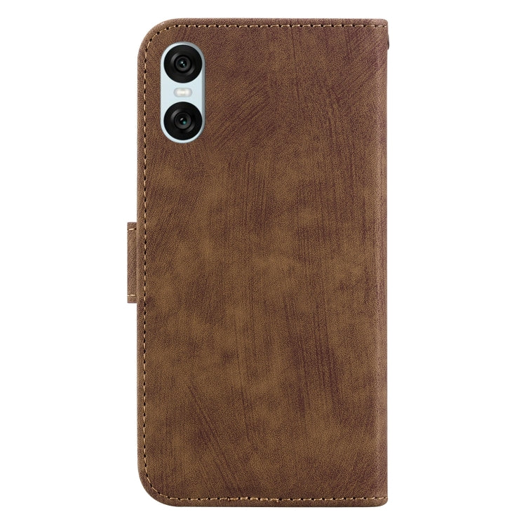 For Sony Xperia 10 VI Little Tiger Embossed Leather Phone Case