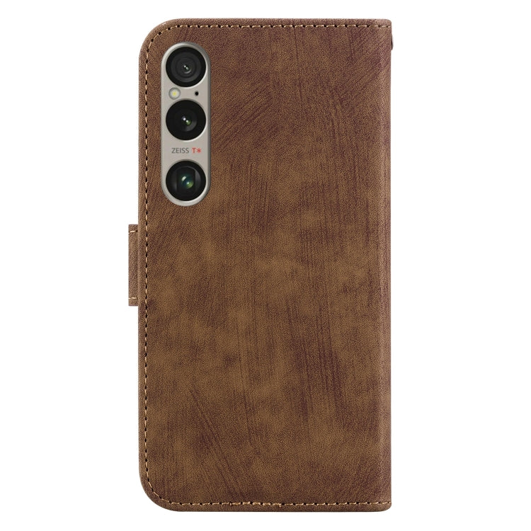 For Sony Xperia 1 VI Little Tiger Embossed Leather Phone Case