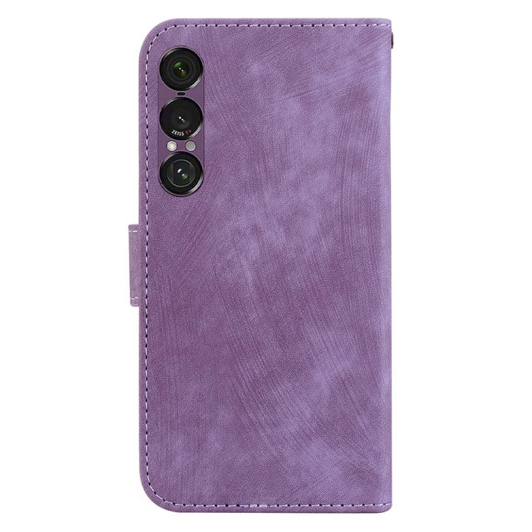 For Sony Xperia 1 VII Little Tiger Embossed Leather Phone Case