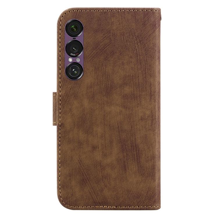 For Sony Xperia 1 VII Little Tiger Embossed Leather Phone Case