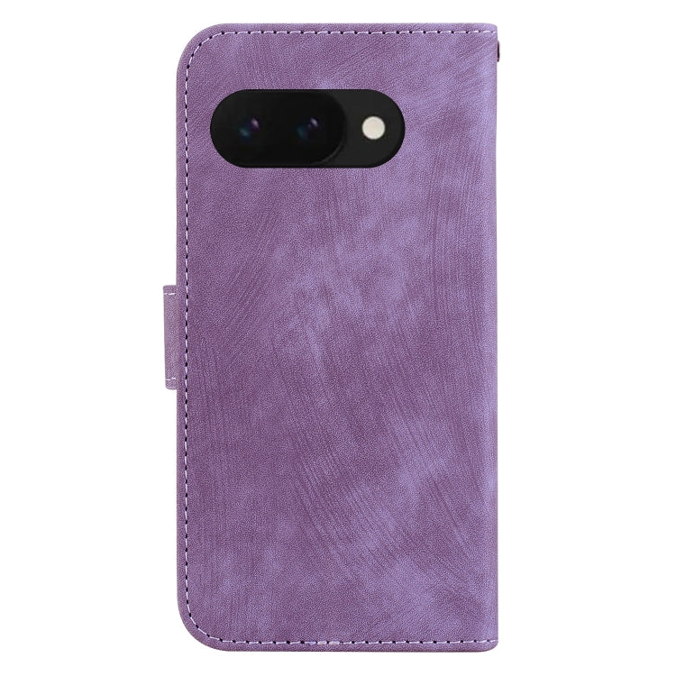 For Google Pixel 9a Little Tiger Embossed Leather Phone Case