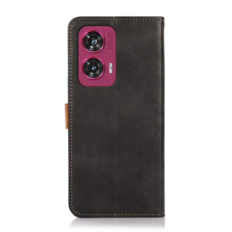For Motorola Edge 50 Fusion KHAZNEH Dual-color Cowhide Texture Flip Leather Phone Case