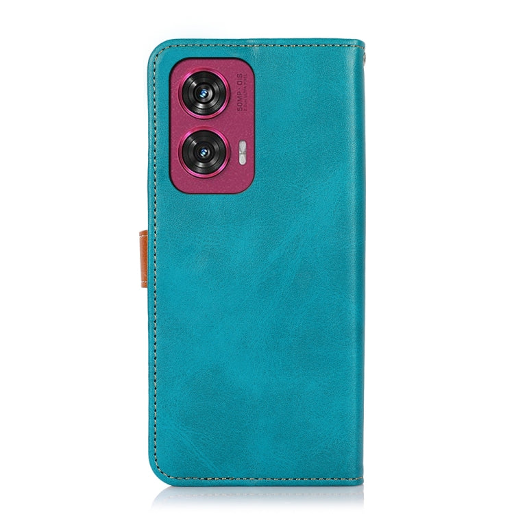 For Motorola Edge 50 Fusion KHAZNEH Dual-color Cowhide Texture Flip Leather Phone Case