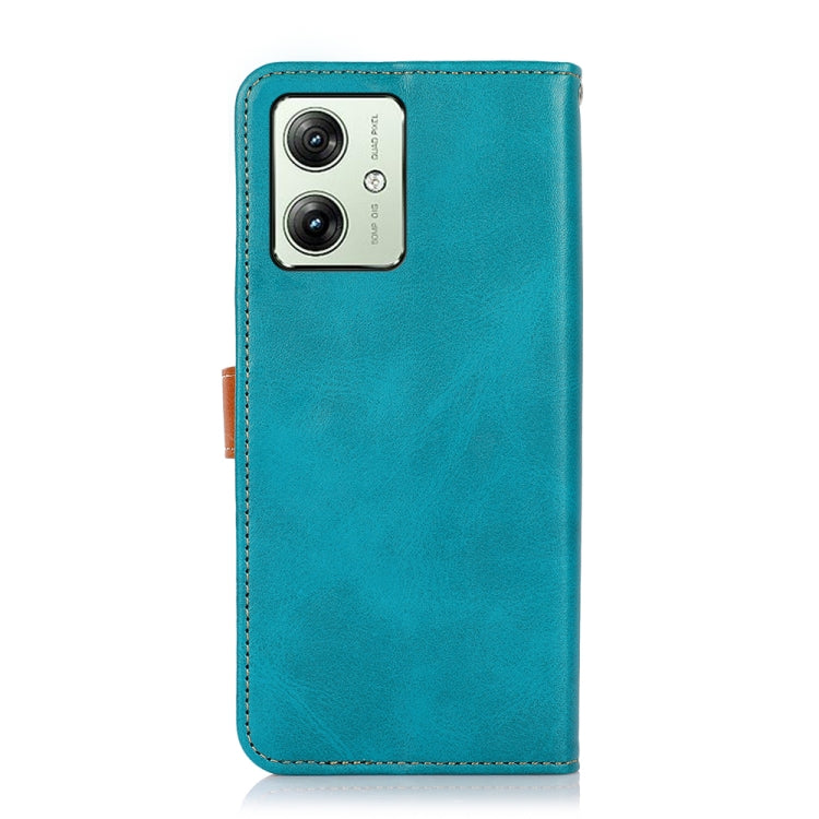 For Motorola Moto G64 5G KHAZNEH Dual-color Cowhide Texture Flip Leather Phone Case