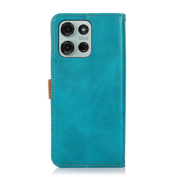 For Motorola Moto G75 5G KHAZNEH Dual-color Cowhide Texture Flip Leather Phone Case