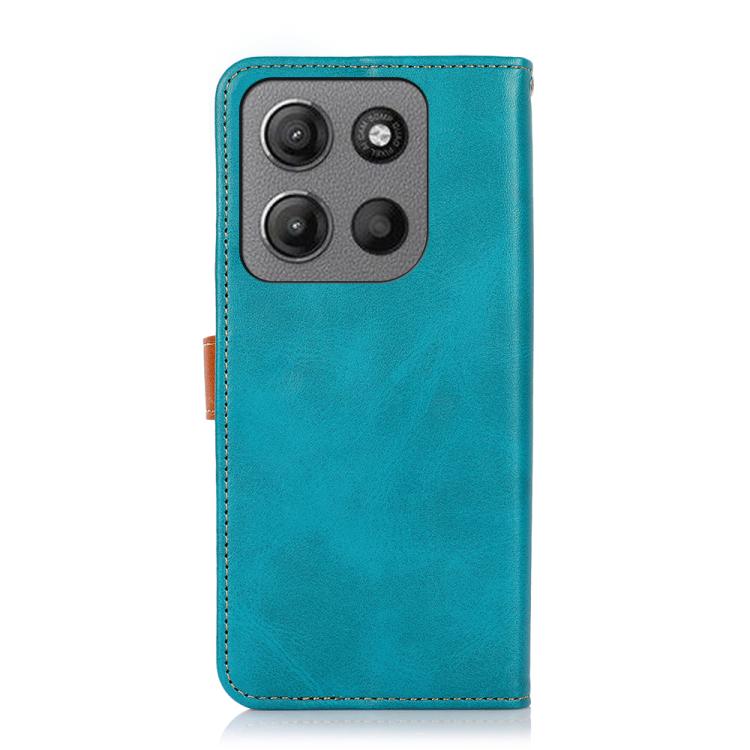 For Motorola Moto G15 4G / G05 KHAZNEH Dual-color Cowhide Texture Flip Leather Phone Case