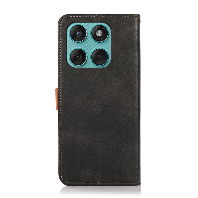 For Motorola Edge 60 Fusion KHAZNEH Dual-color Cowhide Texture Flip Leather Phone Case