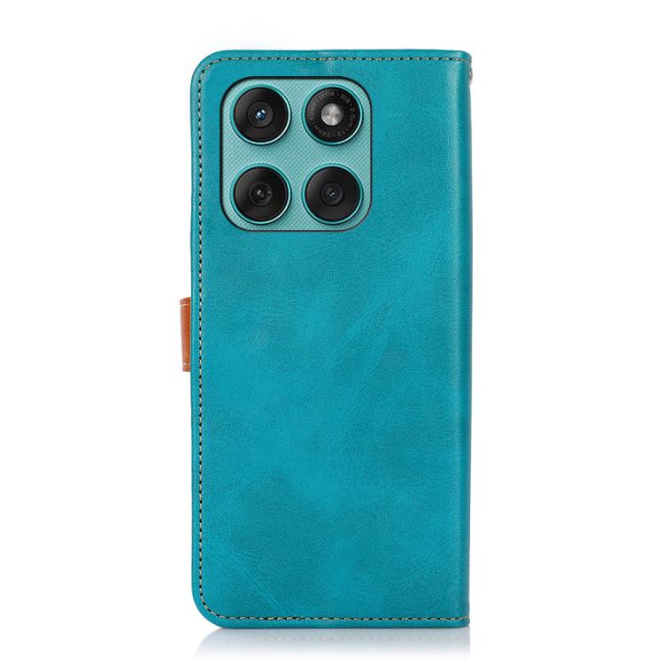 For Motorola Edge 60 Fusion KHAZNEH Dual-color Cowhide Texture Flip Leather Phone Case