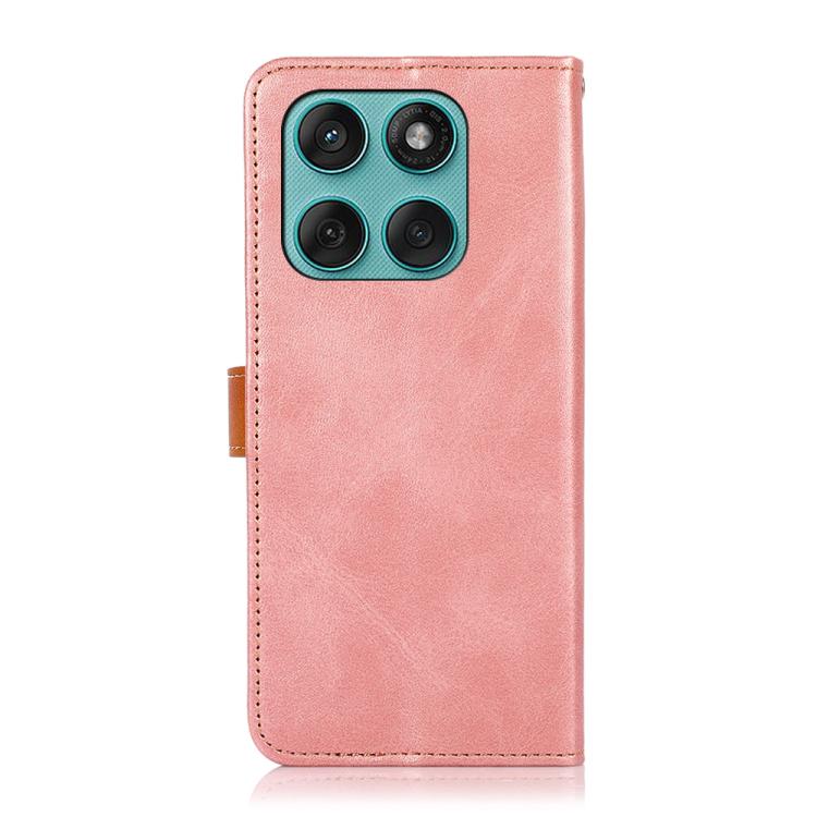For Motorola Edge 60 Fusion KHAZNEH Dual-color Cowhide Texture Flip Leather Phone Case