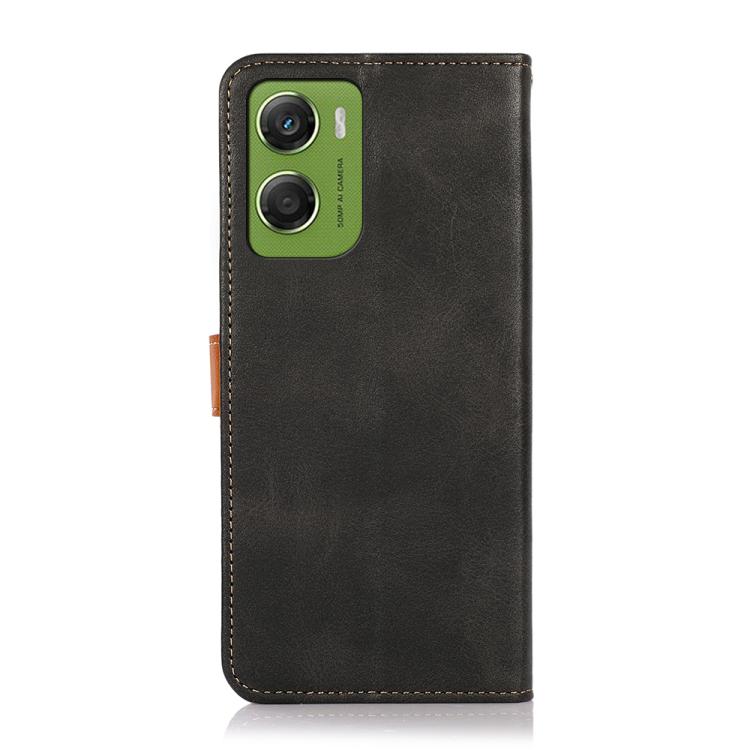 For Motorola Moto G06 4G KHAZNEH Dual-color Cowhide Texture Flip Leather Phone Case