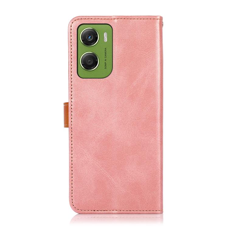 For Motorola Moto G06 4G KHAZNEH Dual-color Cowhide Texture Flip Leather Phone Case