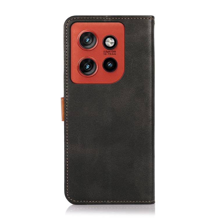 For Motorola Edge 60 Neo 5G KHAZNEH Dual-color Cowhide Texture Flip Leather Phone Case