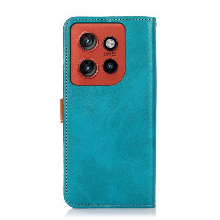 For Motorola Edge 60 Neo 5G KHAZNEH Dual-color Cowhide Texture Flip Leather Phone Case