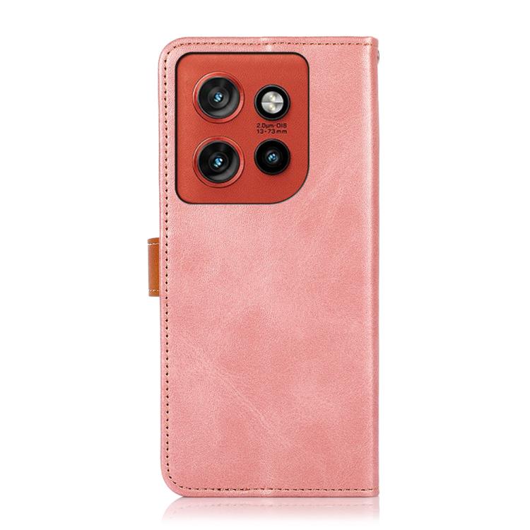 For Motorola Edge 60 Neo 5G KHAZNEH Dual-color Cowhide Texture Flip Leather Phone Case