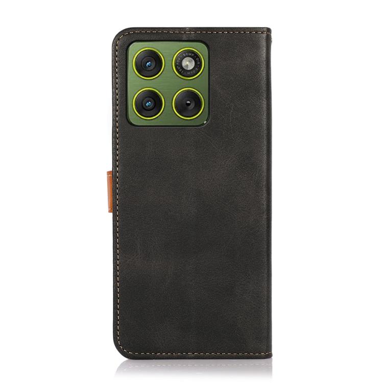 For Motorola Edge 70 5G KHAZNEH Dual-color Cowhide Texture Flip Leather Phone Case