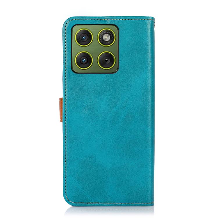 For Motorola Edge 70 5G KHAZNEH Dual-color Cowhide Texture Flip Leather Phone Case