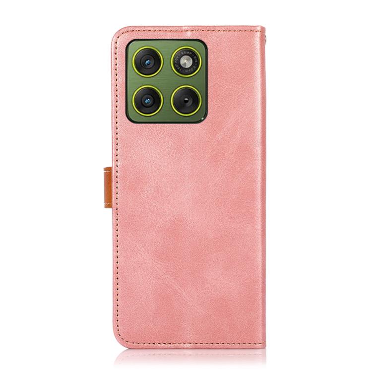 For Motorola Edge 70 5G KHAZNEH Dual-color Cowhide Texture Flip Leather Phone Case