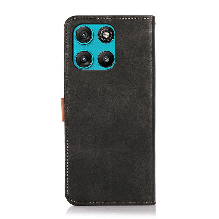 For Motorola Moto G57 Power/G67 Power KHAZNEH Dual-color Cowhide Texture Flip Leather Phone Case