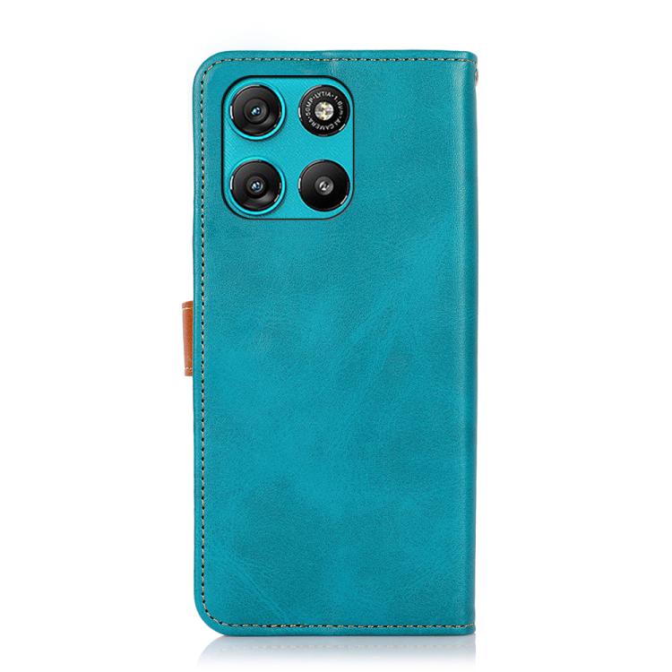 For Motorola Moto G57 Power/G67 Power KHAZNEH Dual-color Cowhide Texture Flip Leather Phone Case