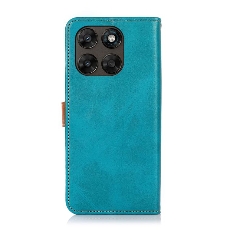 For Motorola Moto G77 5G / G67 5G KHAZNEH Dual-color Cowhide Texture Flip Leather Phone Case