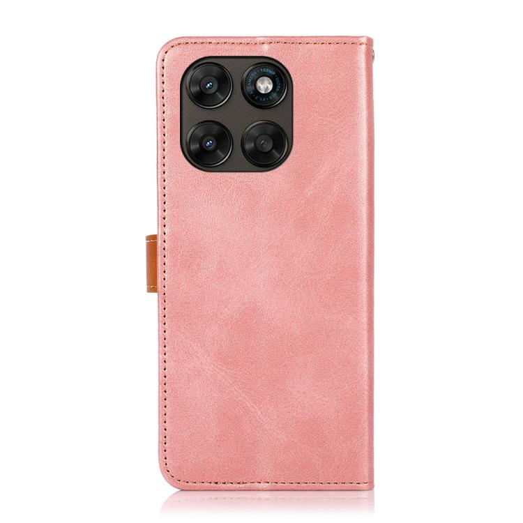 For Motorola Moto G77 5G / G67 5G KHAZNEH Dual-color Cowhide Texture Flip Leather Phone Case