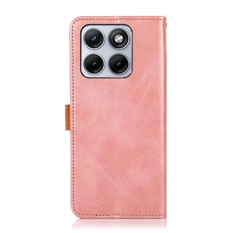 For Motorola Edge 70 Fusion 5G KHAZNEH Dual-color Cowhide Texture Flip Leather Phone Case