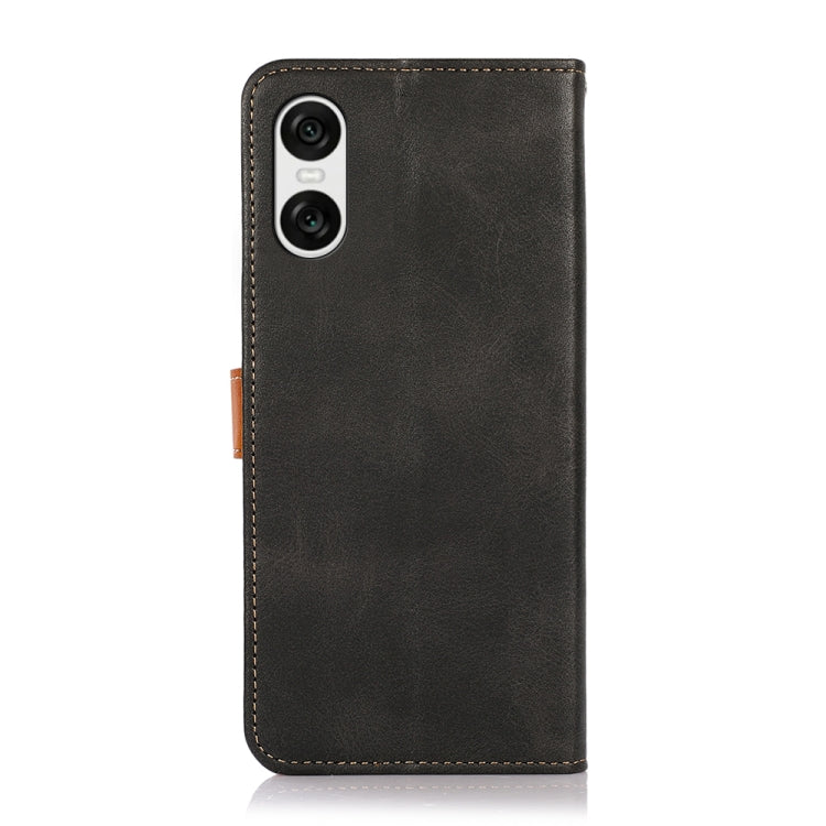 For Sony Xperia 10 VI KHAZNEH Dual-color Cowhide Texture Flip Leather Phone Case