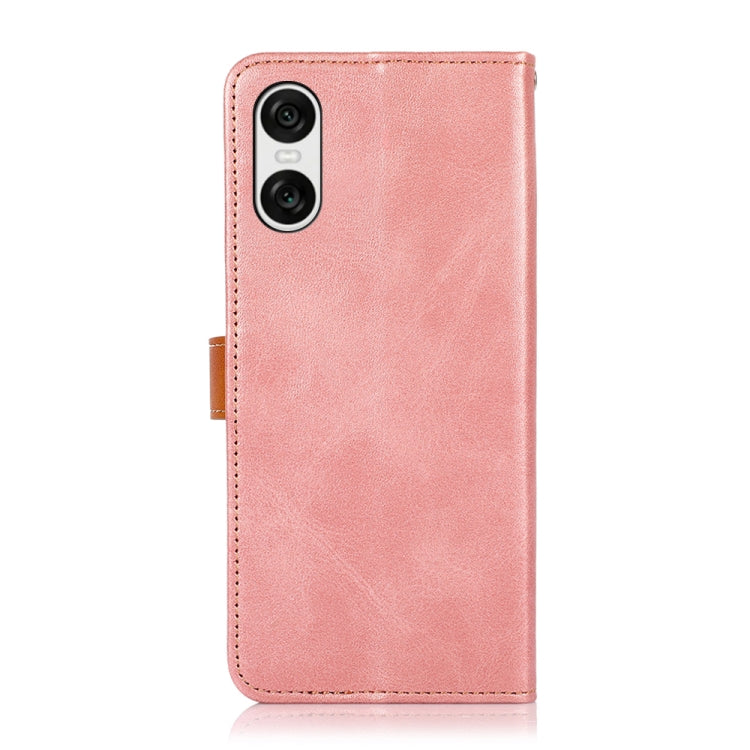 For Sony Xperia 10 VI KHAZNEH Dual-color Cowhide Texture Flip Leather Phone Case