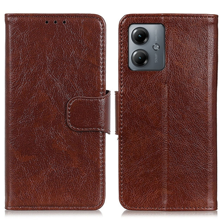 For Motorola Moto G14 4G Nappa Texture Flip Leather Phone Case