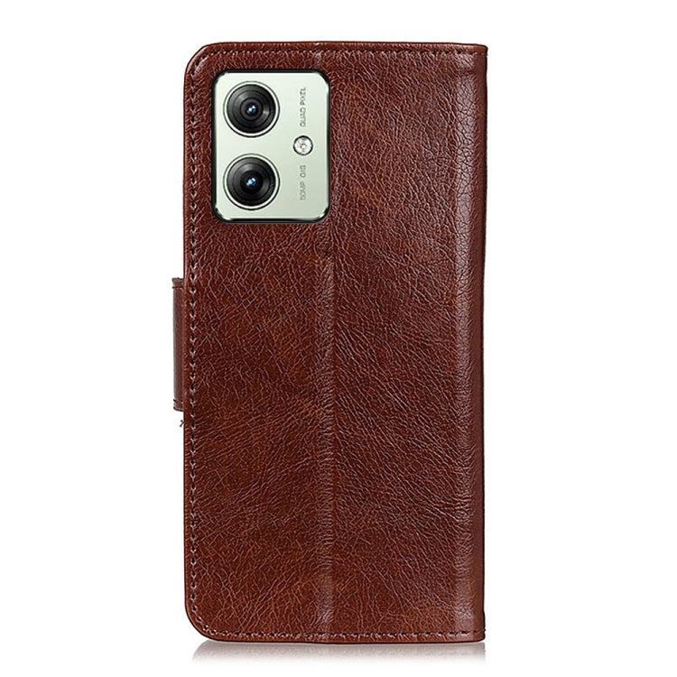 For Motorola Moto G54 India Nappa Texture Flip Leather Phone Case