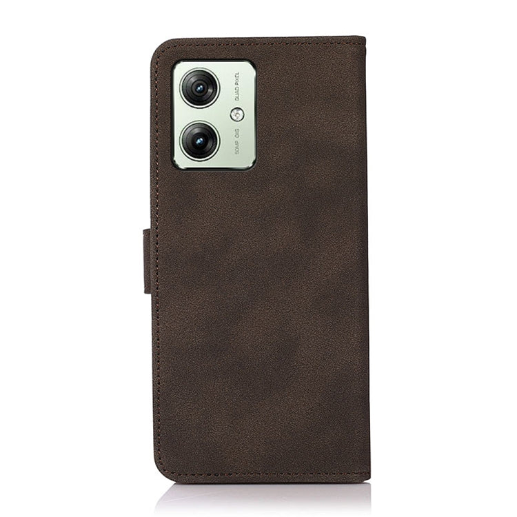 For Motorola Moto G54 India KHAZNEH Matte Texture Leather Phone Case