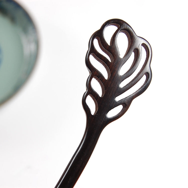Classical Sandalwood Hairpin Hair Ornaments with Gift Box, Gift Box Random Color Delivery(Leaf Ebony)