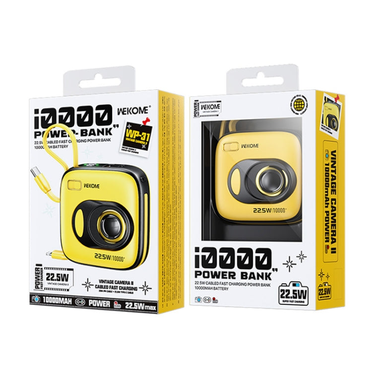 WK WP-31 Vintage Camera II Series 10000mAh 22.5W Super Fast Charging Power Bank with Cable