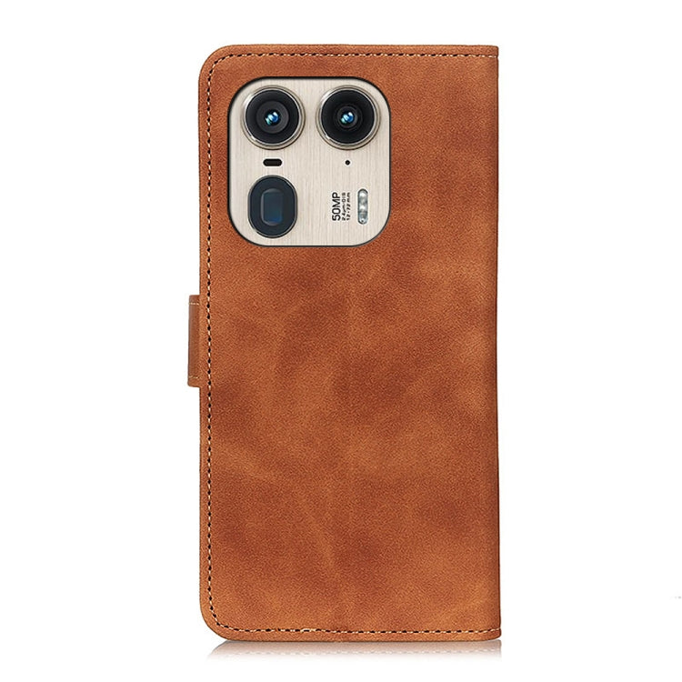 For Motorola Edge 50 Ultra KHAZNEH Retro Texture Leather Phone Case