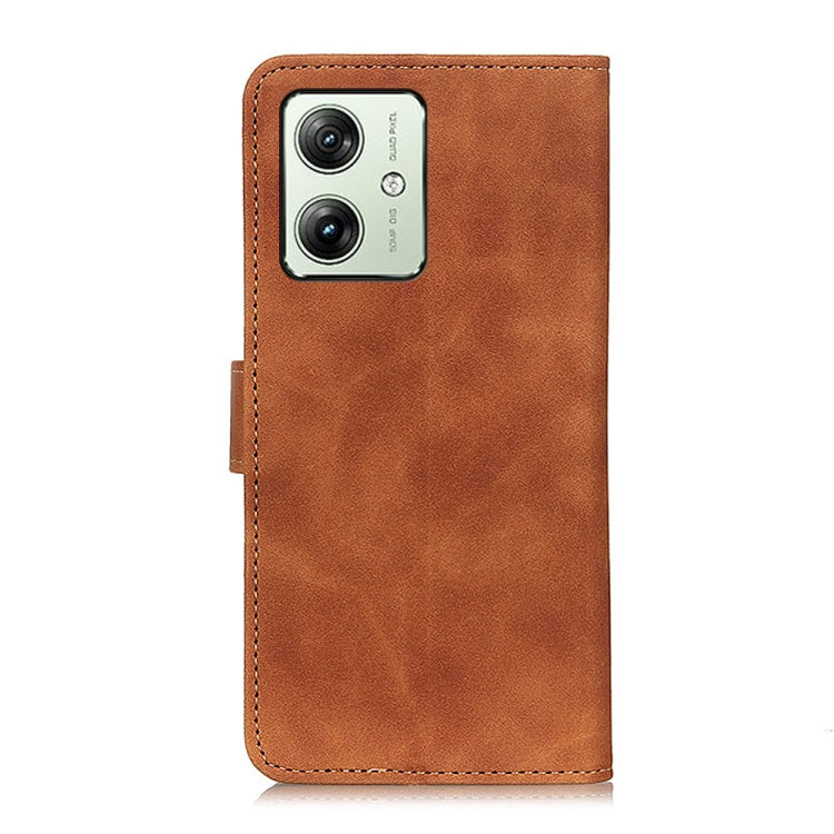 For Motorola Moto G64 5G KHAZNEH Retro Texture Leather Phone Case