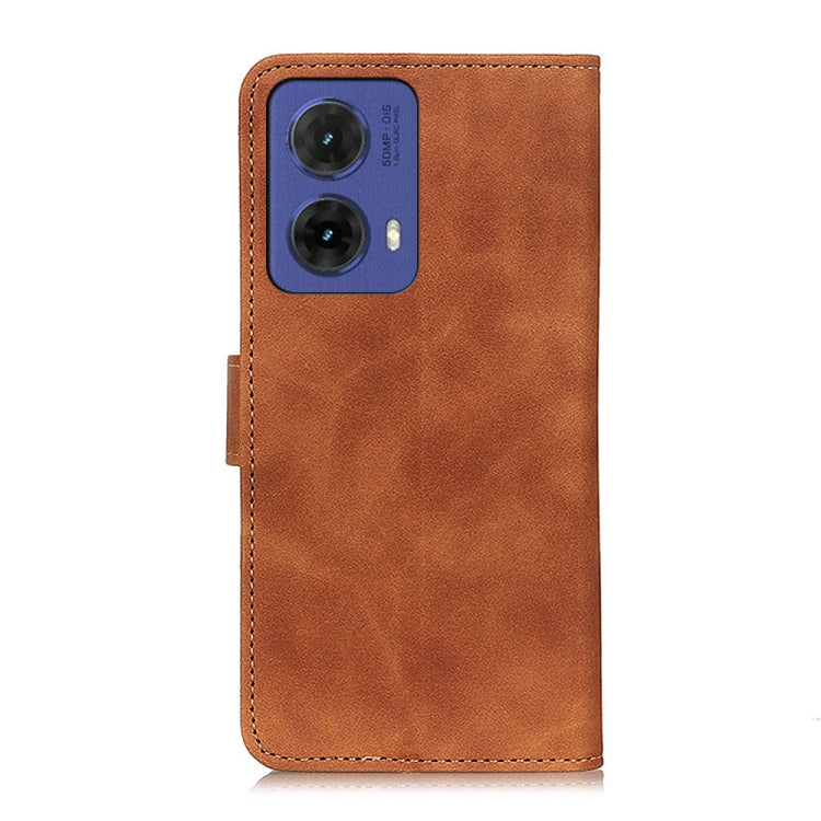 For Motorola Moto G85 KHAZNEH Retro Texture Leather Phone Case