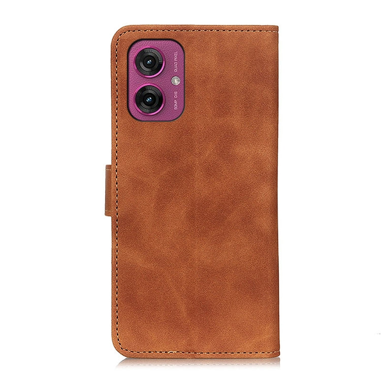 For Motorola Moto G55 5G KHAZNEH Retro Texture Leather Phone Case
