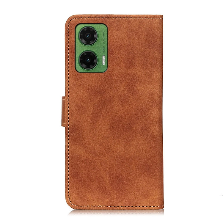 For Motorola Moto G35 5G KHAZNEH Retro Texture Leather Phone Case