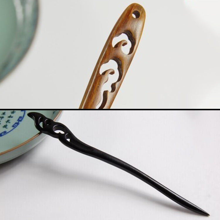 Classical Sandalwood Hairpin Hair Ornaments with Gift Box, Gift Box Random Color Delivery(Cloud Mist Green)