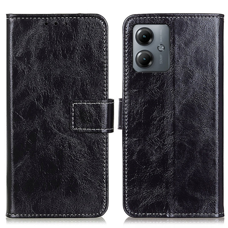 For Motorola Moto G14 4G Retro Crazy Horse Texture Leather Phone Case