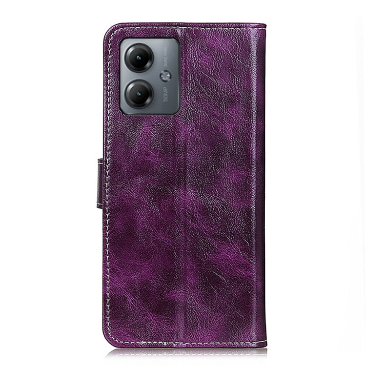For Motorola Moto G14 4G Retro Crazy Horse Texture Leather Phone Case