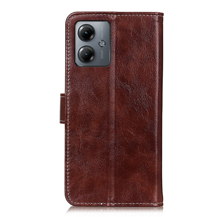 For Motorola Moto G14 4G Retro Crazy Horse Texture Leather Phone Case