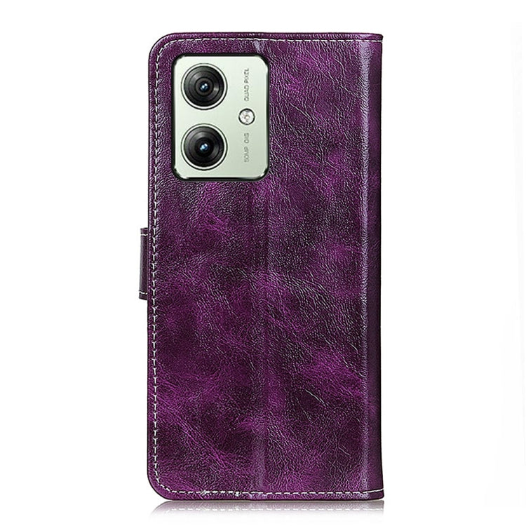 For Motorola Moto G64 5G Retro Crazy Horse Texture Leather Phone Case