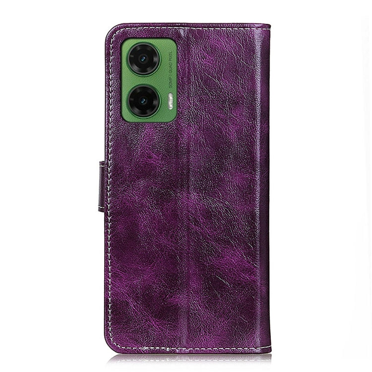 For Motorola Moto G35 5G Retro Crazy Horse Texture Leather Phone Case