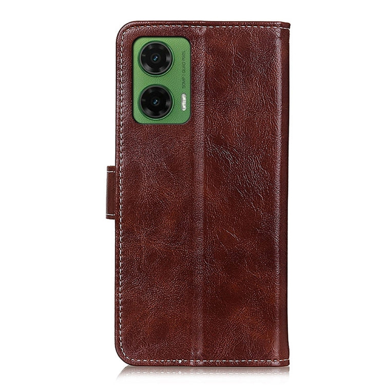 For Motorola Moto G35 5G Retro Crazy Horse Texture Leather Phone Case